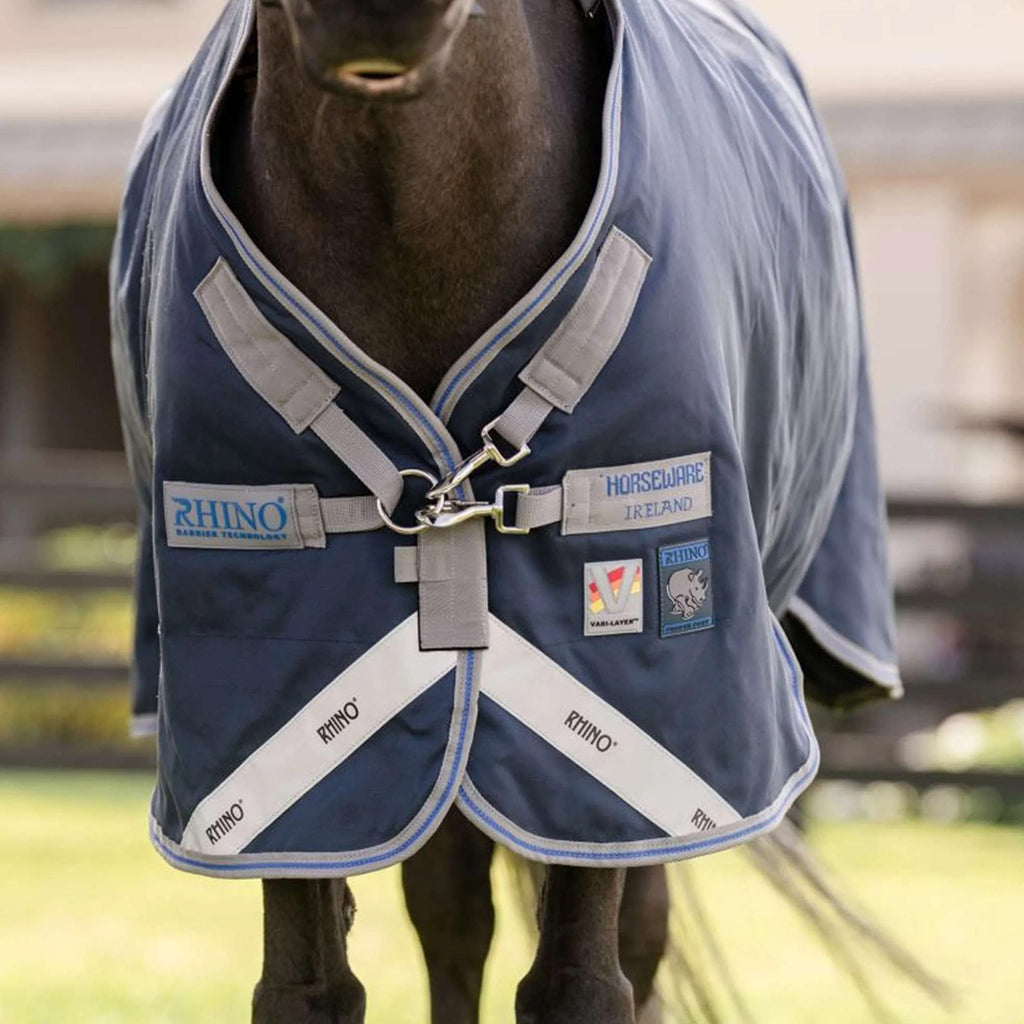 Rhino Chemise Turnout Pony 0g Bleu marine/Gris titane/Bleu classique