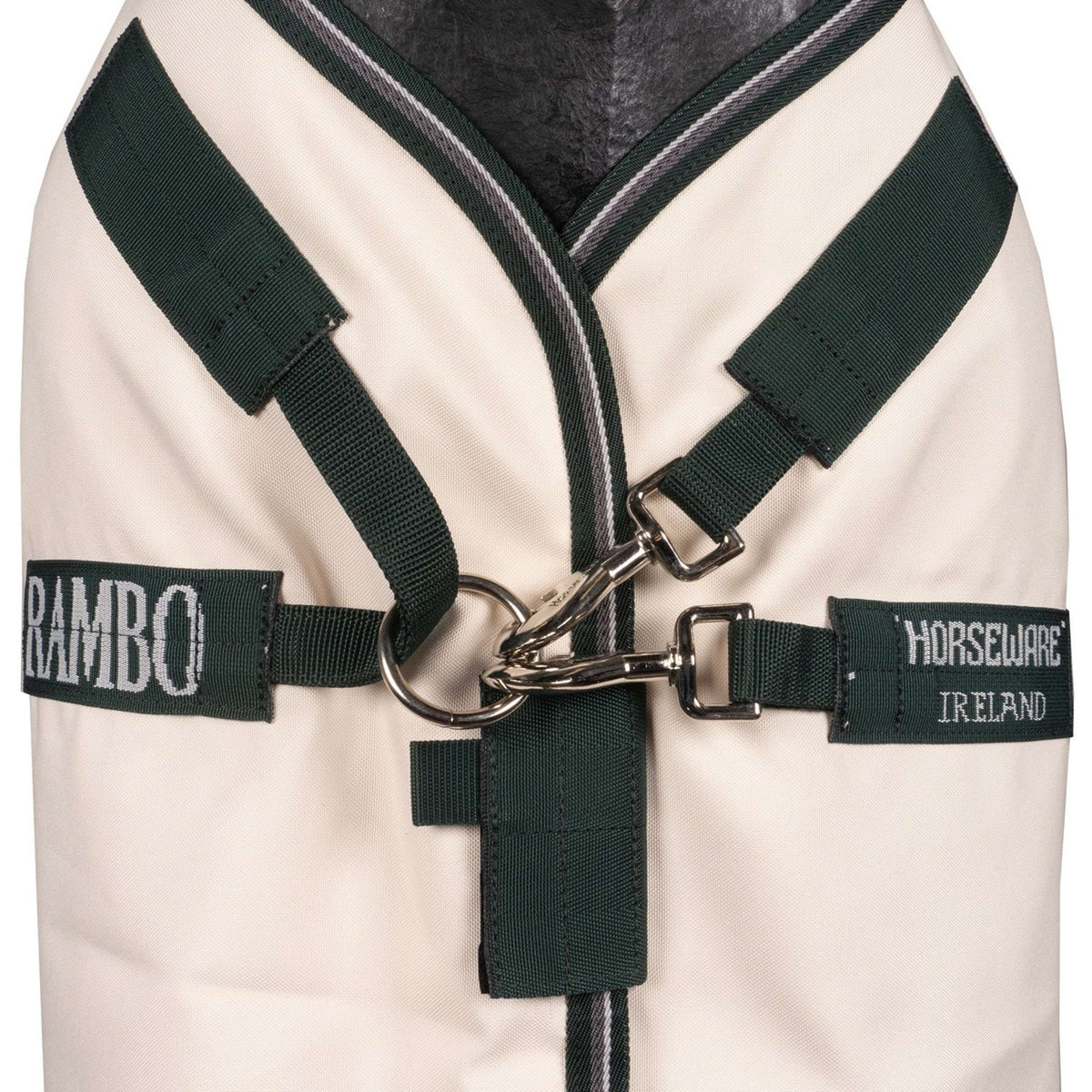 Rambo Pull col Hoodie Craie/Vert chasseur/Argent