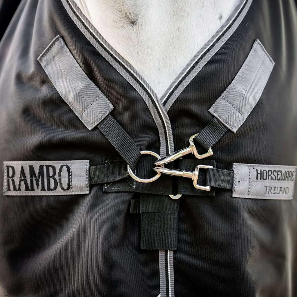 Rambo Chemise Turnout 1680D 0g Noir/Thunderstorm Grey/Silver