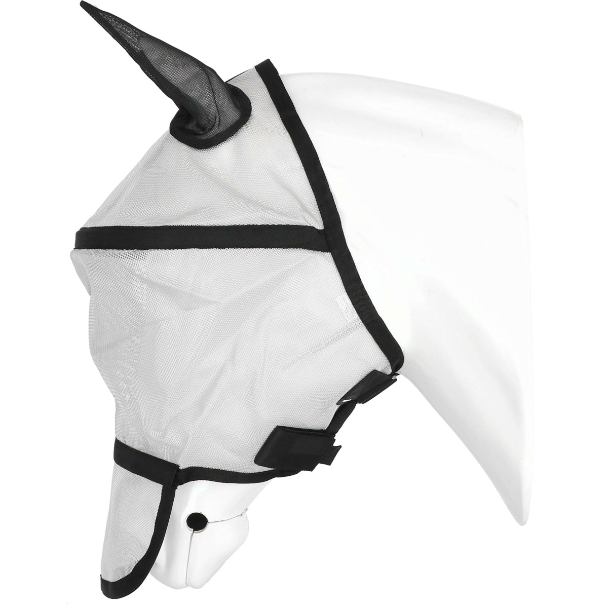 EQUITHÈME Masque Anti-Mouches Protec avec Protection UV Argent