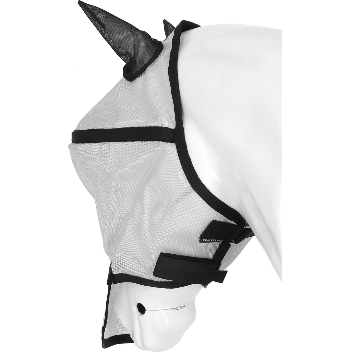 EQUITHÈME Masque Anti-Mouches Protec avec Protection UV Argent