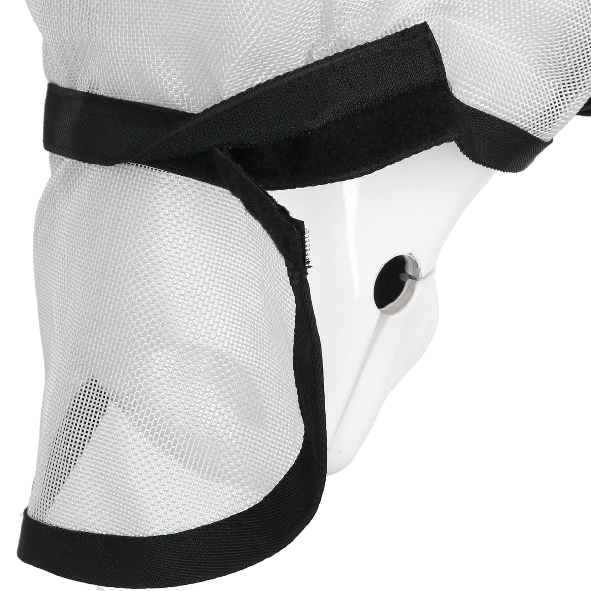 EQUITHÈME Masque Anti-Mouches Protec avec Protection UV Argent