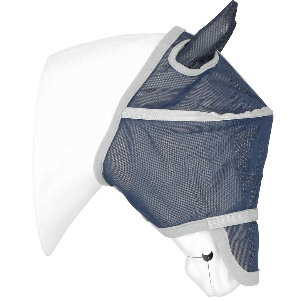 EQUITHÈME Masque Anti-Mouches Hoop avec Protection UV Marin