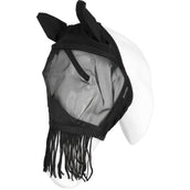 EQUITHÈME Masque Anti-Mouches Franges avec Protection UV Noir