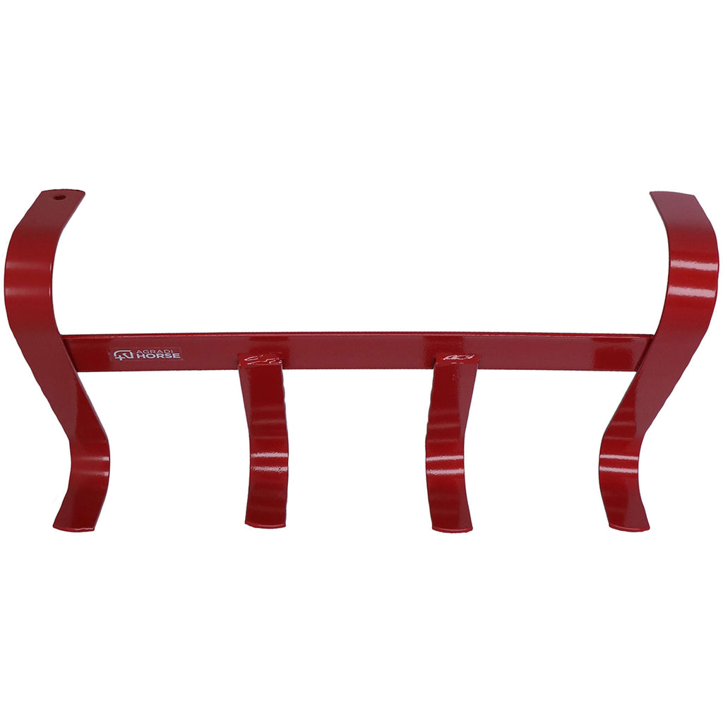 Agradi Horse Porte-Bride avec 4 Crochets Rouge