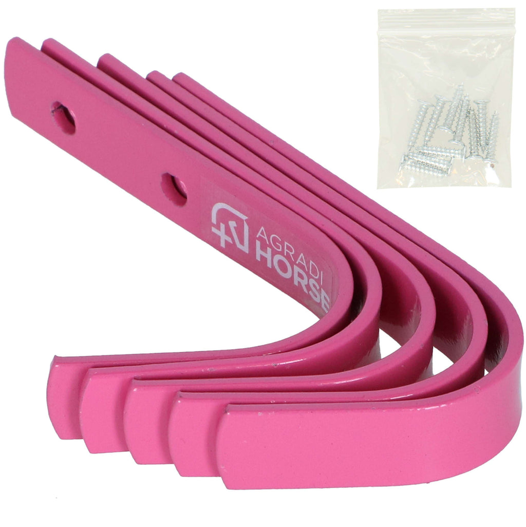 Agradi Horse Crochet en Acier 5 Pièces Rose