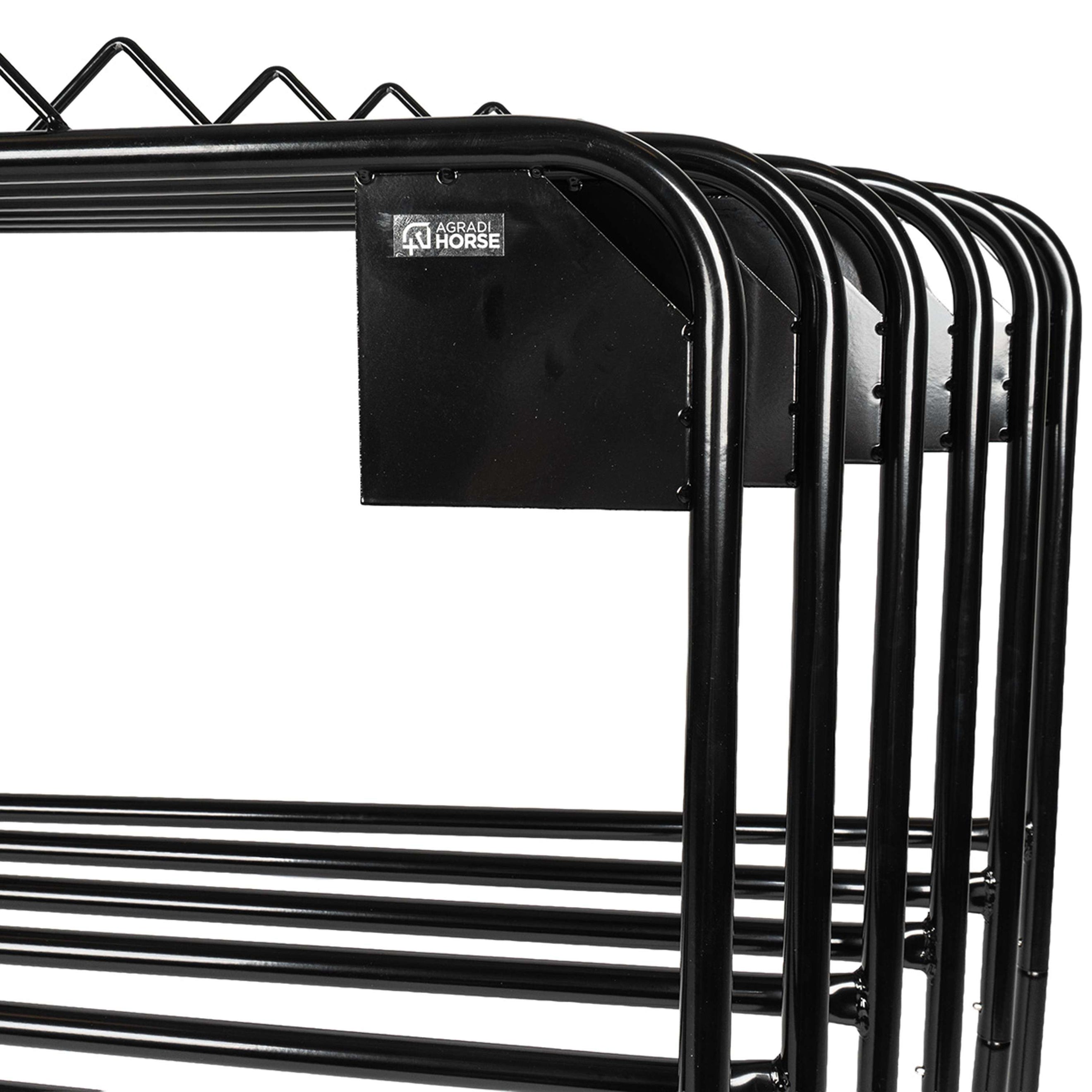 Agradi Horse Râtelier pour Couverture pour 6 Couvertures Metal S Noir Agradi Horse Râtelier pour Couverture pour 6 Couvertures Metal S Noir