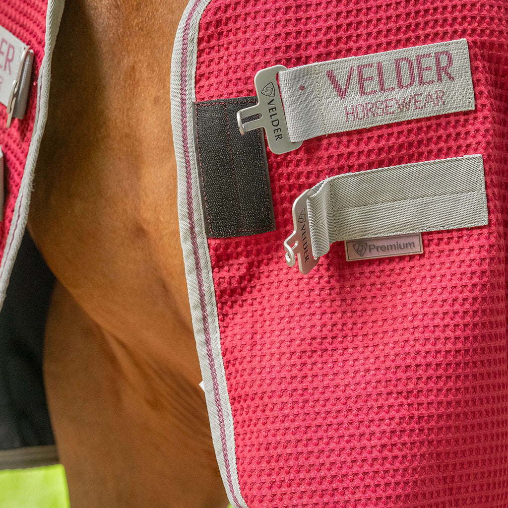 Velder Horsewear Premium Waffle Cooler Rug Mûre Rouge