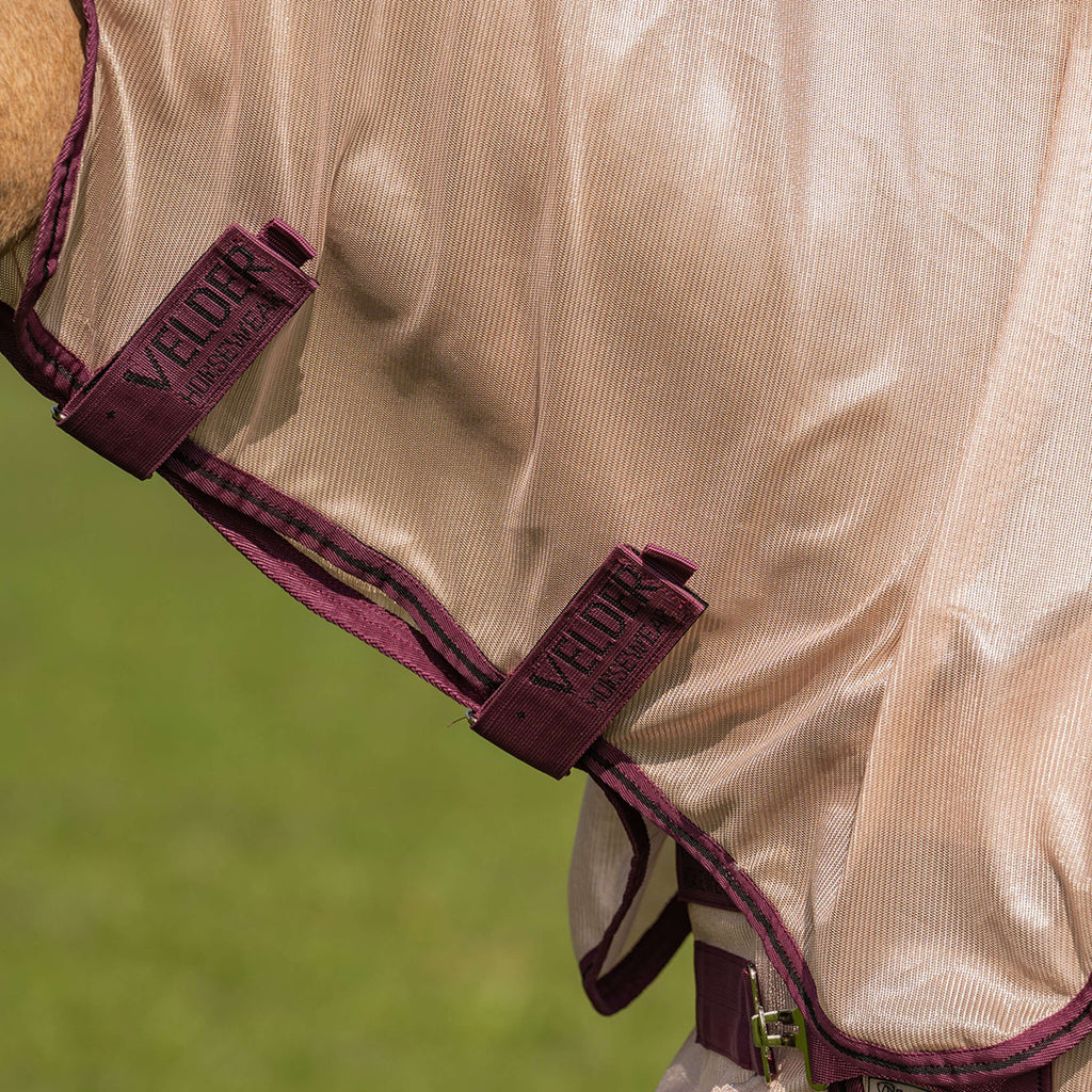 Velder Horsewear Essentials Pony Couverture Anti-Mouches Mesh avec Couvre-cou Earth Grey
