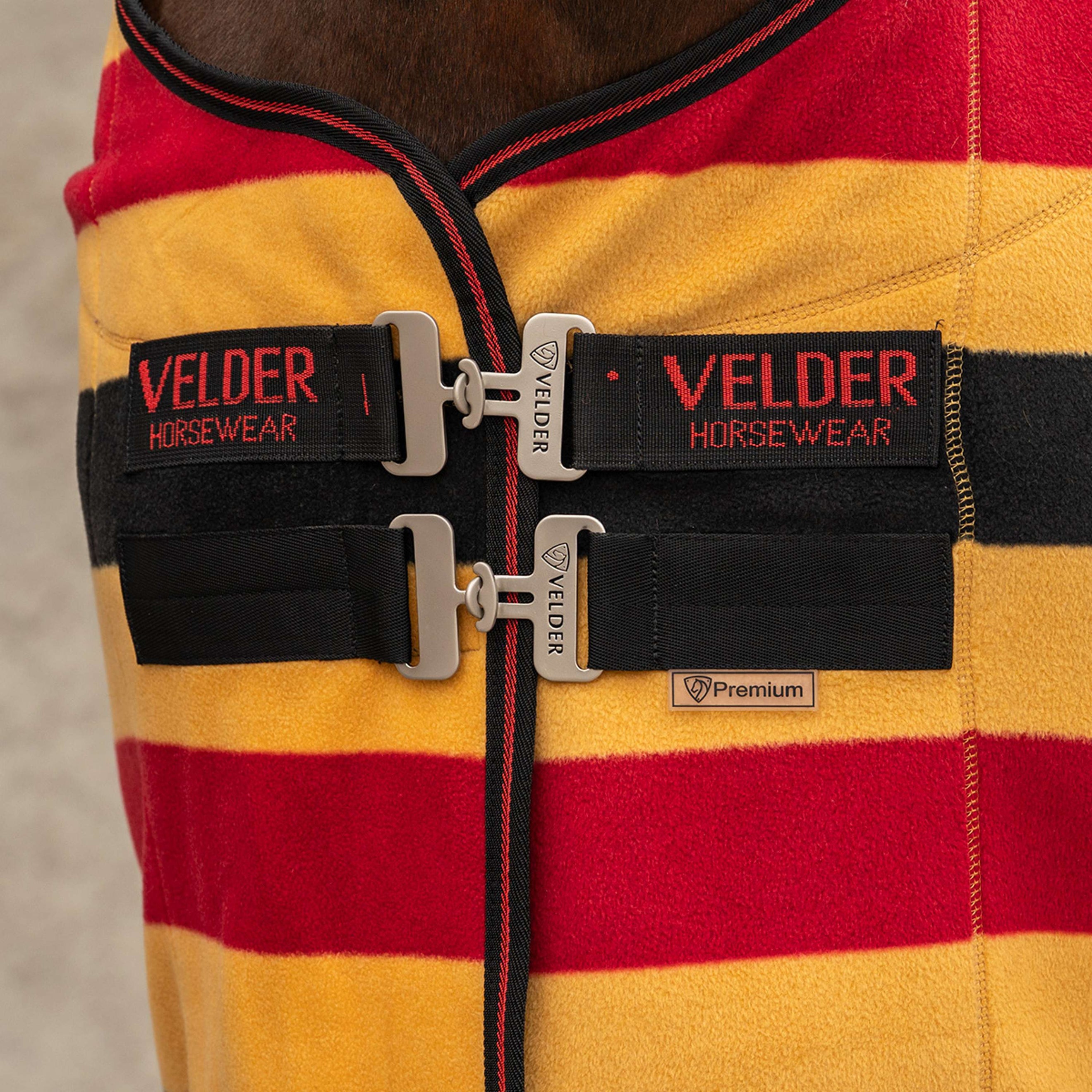 Velder Horsewear Deluxe Fleece Cooler Rug Noir/Jaune Velder Horsewear Deluxe Fleece Cooler Rug Noir/Jaune