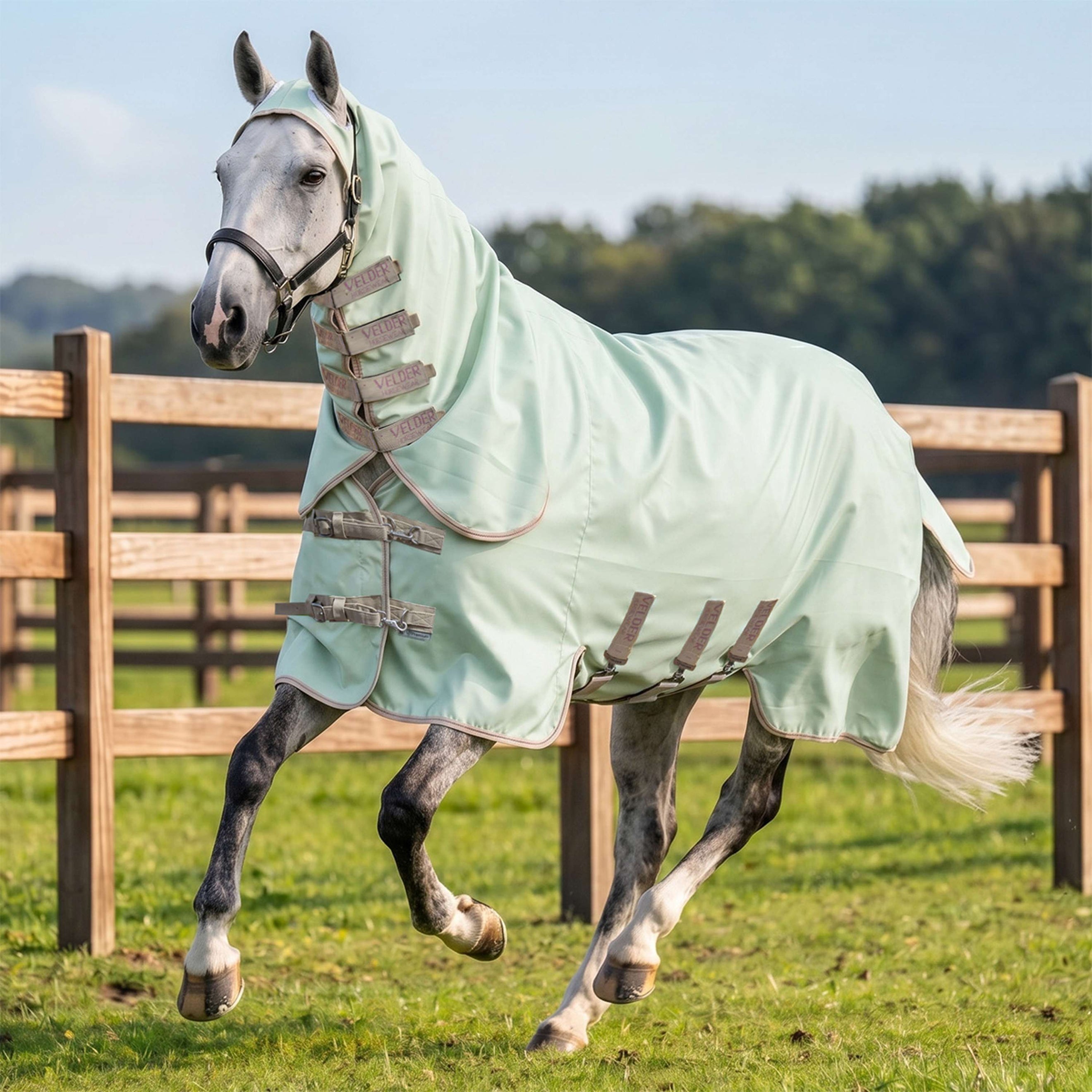 Velder Horsewear Lightweight Sweet Itch Rug Sage Light