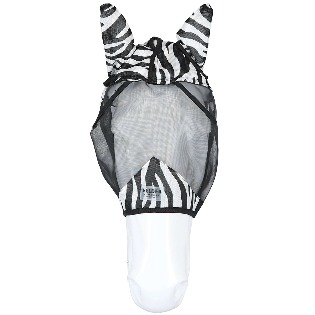 Velder Horsewear Essentials Masque Anti-Mouches Zebra avec Oreilles Noir/Blanc
