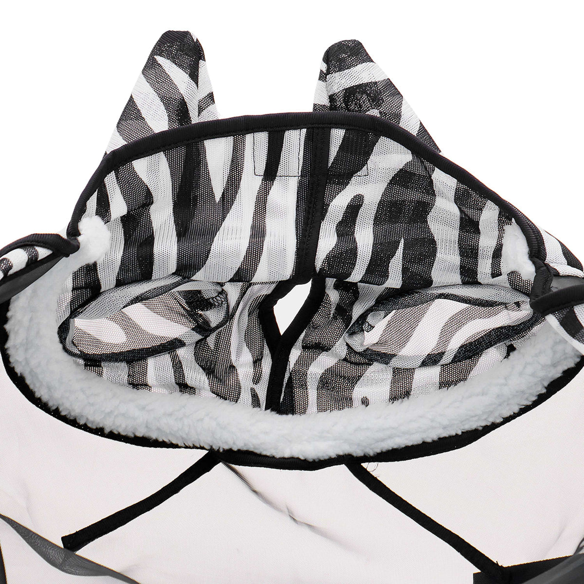 Velder Horsewear Essentials Masque Anti-Mouches Zebra avec Oreilles Noir/Blanc