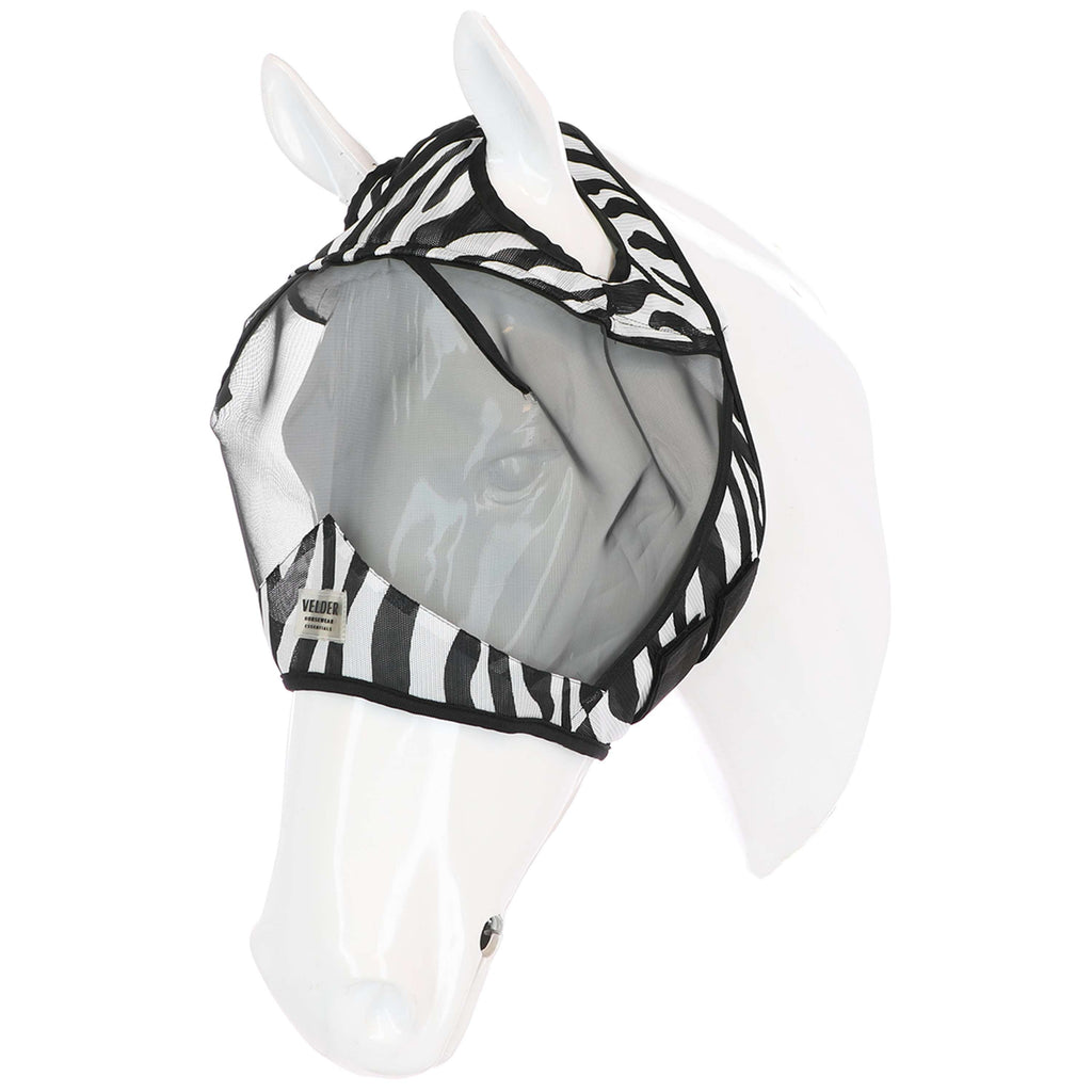 Velder Horsewear Essentials Masque Anti-Mouches Zebra sans Oreilles Noir/Blanc