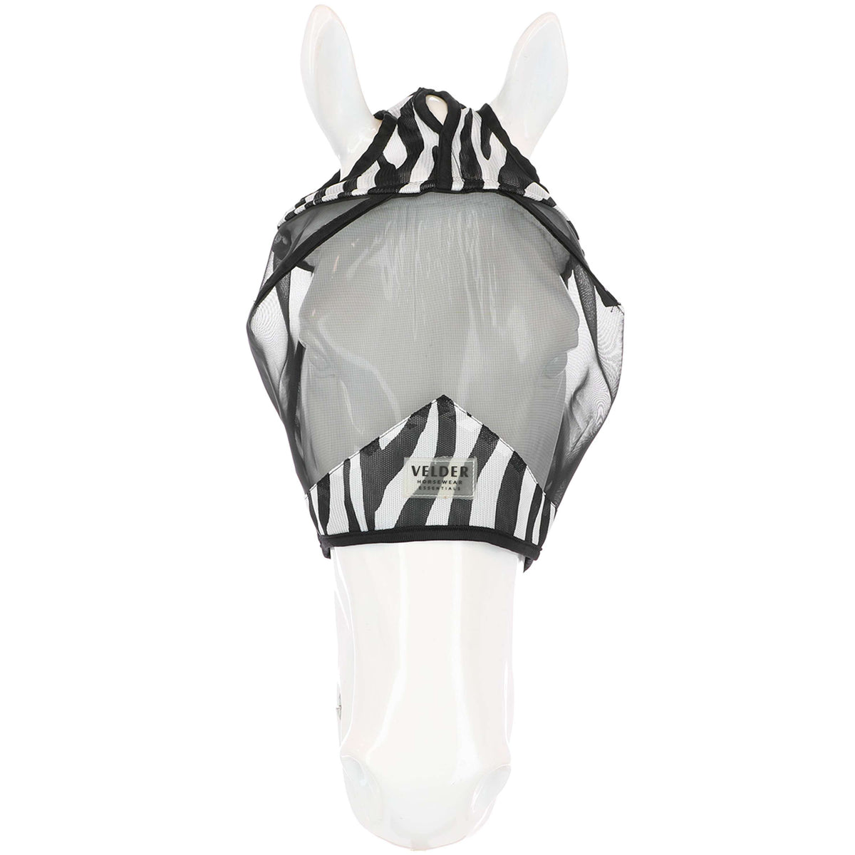Velder Horsewear Essentials Masque Anti-Mouches Zebra sans Oreilles Noir/Blanc