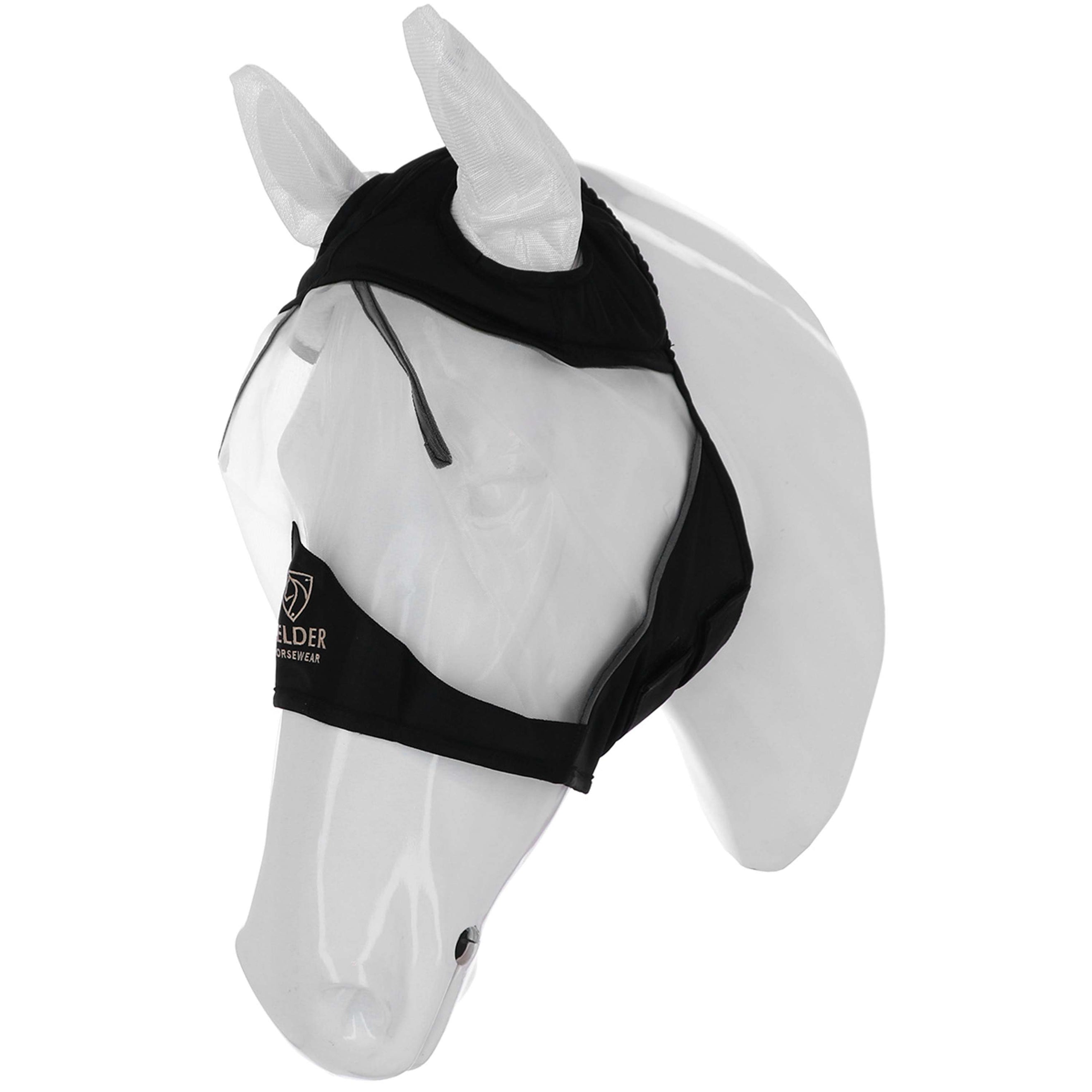 Velder Horsewear Premium Masque Anti-Mouches avec Oreilles Noir Velder Horsewear Premium Masque Anti-Mouches avec Oreilles Noir
