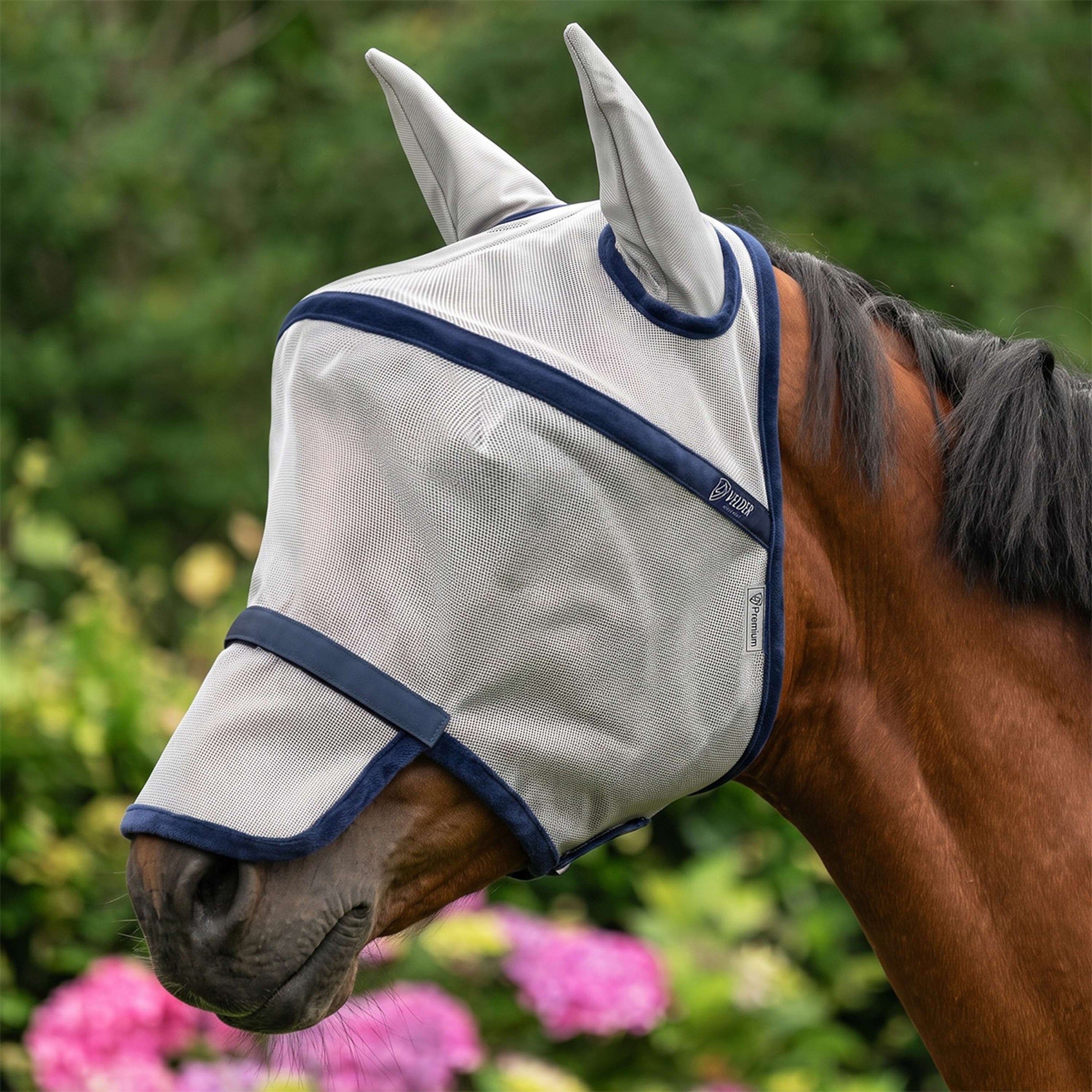 Velder Horsewear Premium Masque Anti-Mouches Comfort Space Tan/Marin