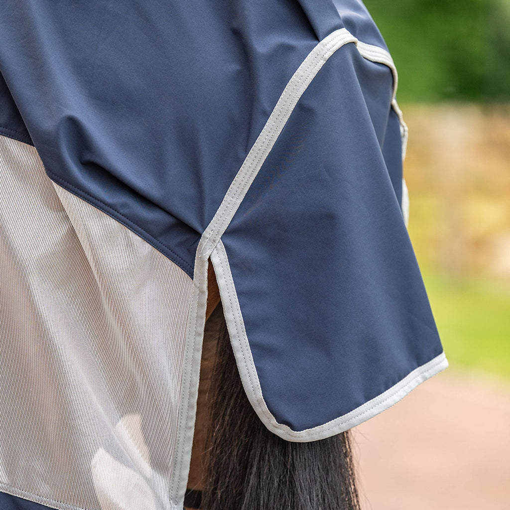 Velder Horsewear Premium Couverture Anti-Mouches Rainless Fall Navy/Pearl Silver
