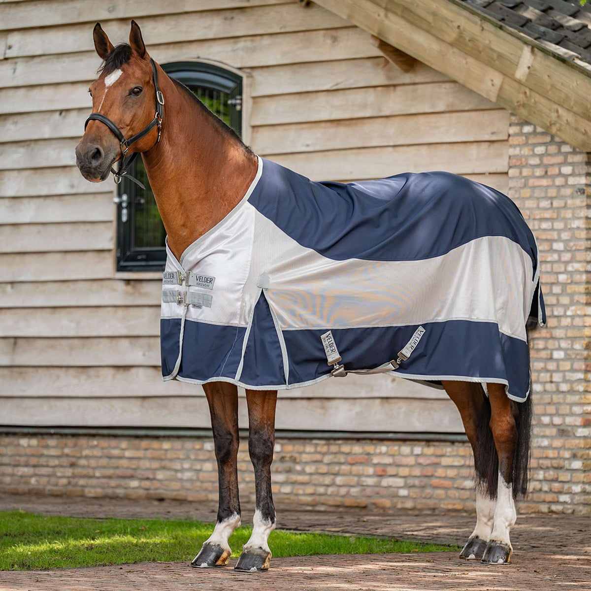 Velder Horsewear Couverture Anti-Mouches Rainless Fall Navy/Pearl Silver