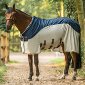 Velder Horsewear Premium Couverture Anti-Mouches Waterproof-Top Navy/Pearl Silver