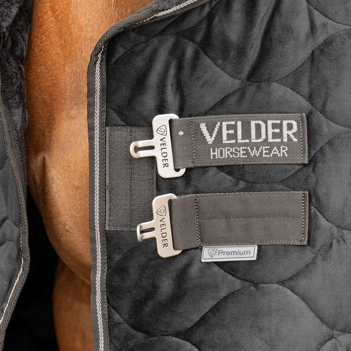 Velder Horsewear Premium Couverture de Concours Satin Glow Black Night
