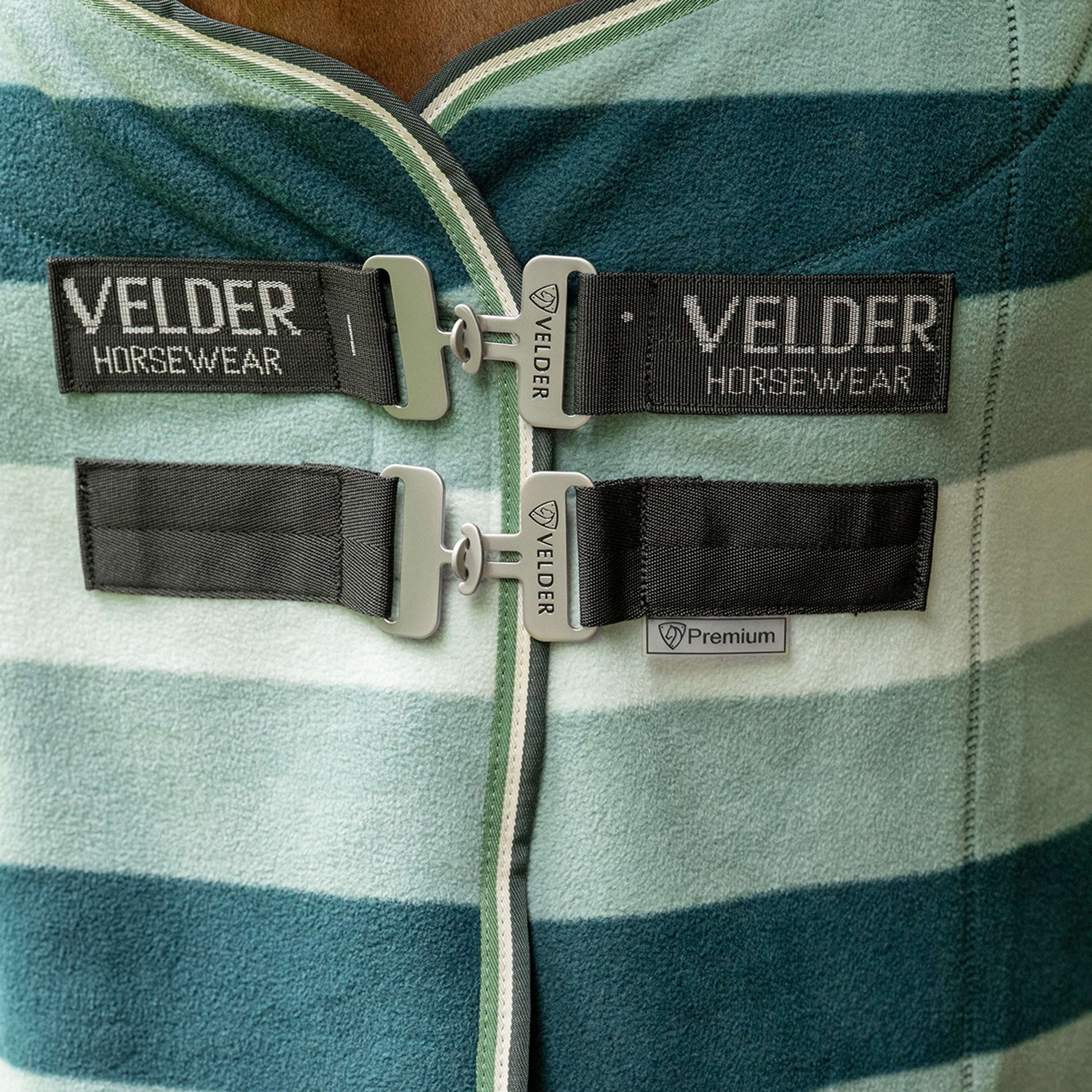Velder Horsewear Premium Stripe Cooler Rug Striped Night Forest Velder Horsewear Premium Stripe Cooler Rug Striped Night Forest