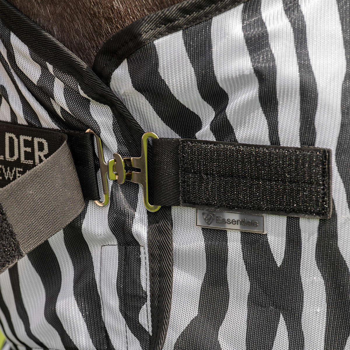 Velder Horsewear Couverture Anti-Mouches avec Couvre-cou Zebra Noir/Blanc