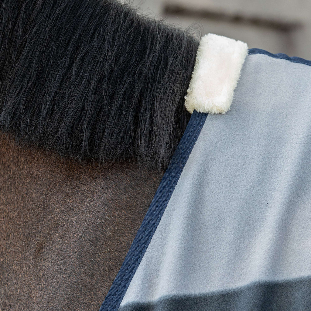 Velder Horsewear Essentials Couverture Polaire Polar Stripes Gris/Bordeuax