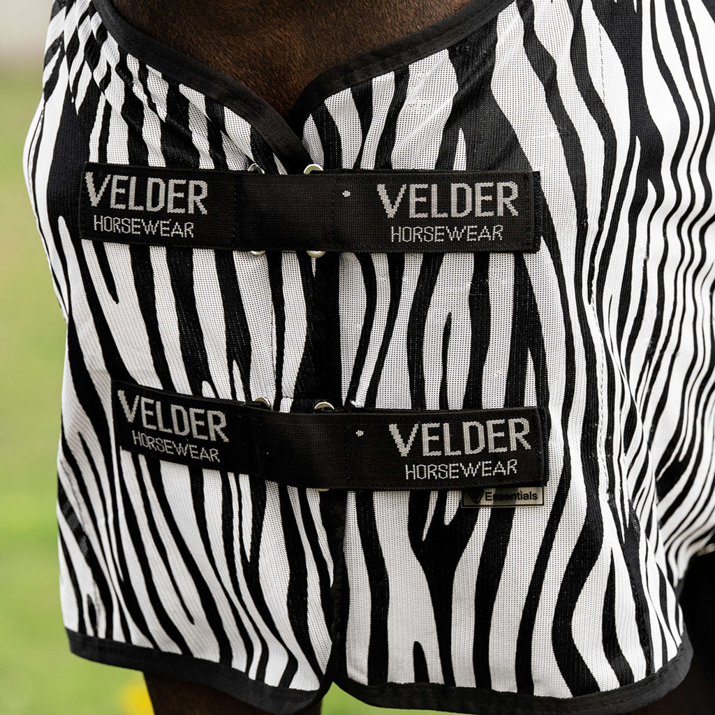 Velder Horsewear Essentials Couverture Anti-Mouches Zebra Noir/Blanc