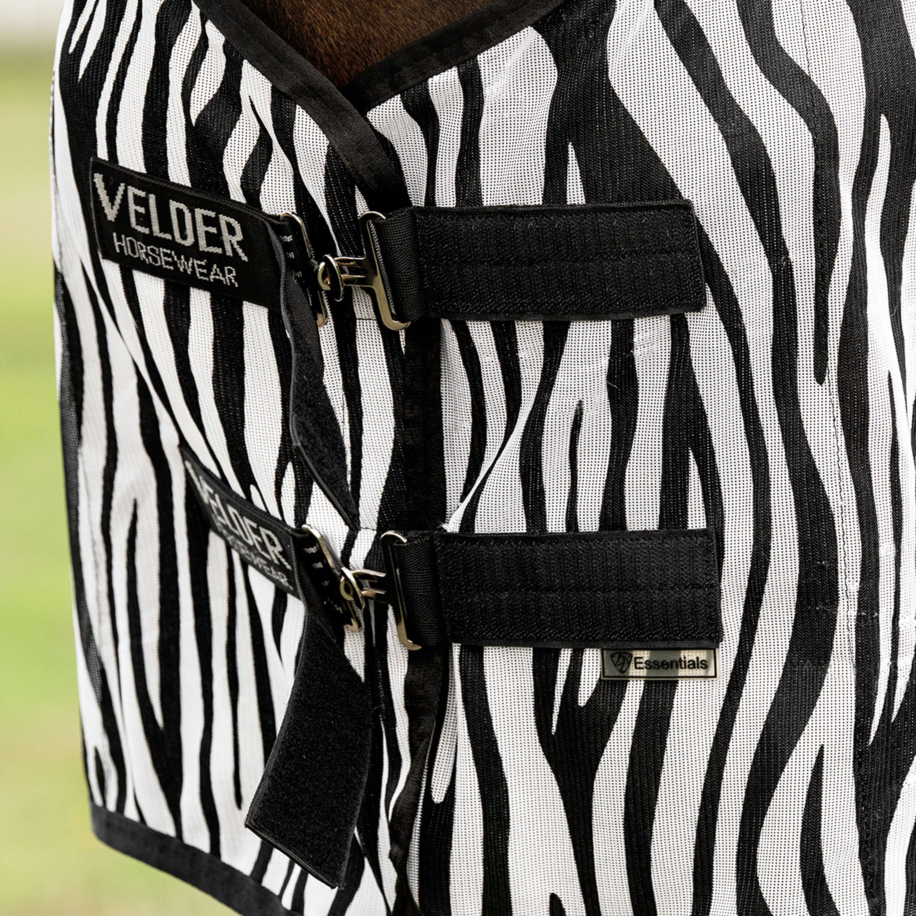 Velder Horsewear Essentials Couverture Anti-Mouches Zebra Noir/Blanc