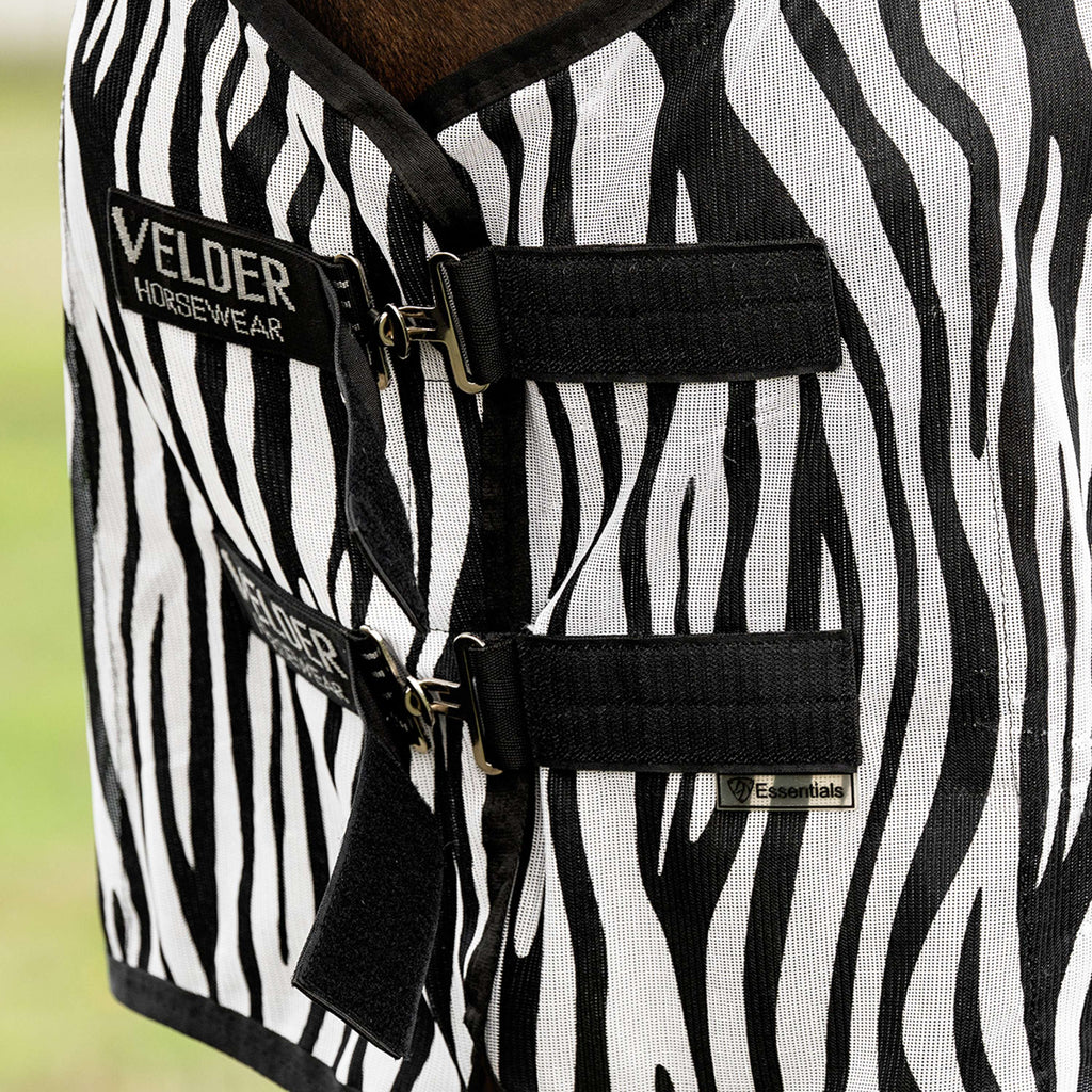 Velder Horsewear Essentials Couverture Anti-Mouches Zebra Noir/Blanc