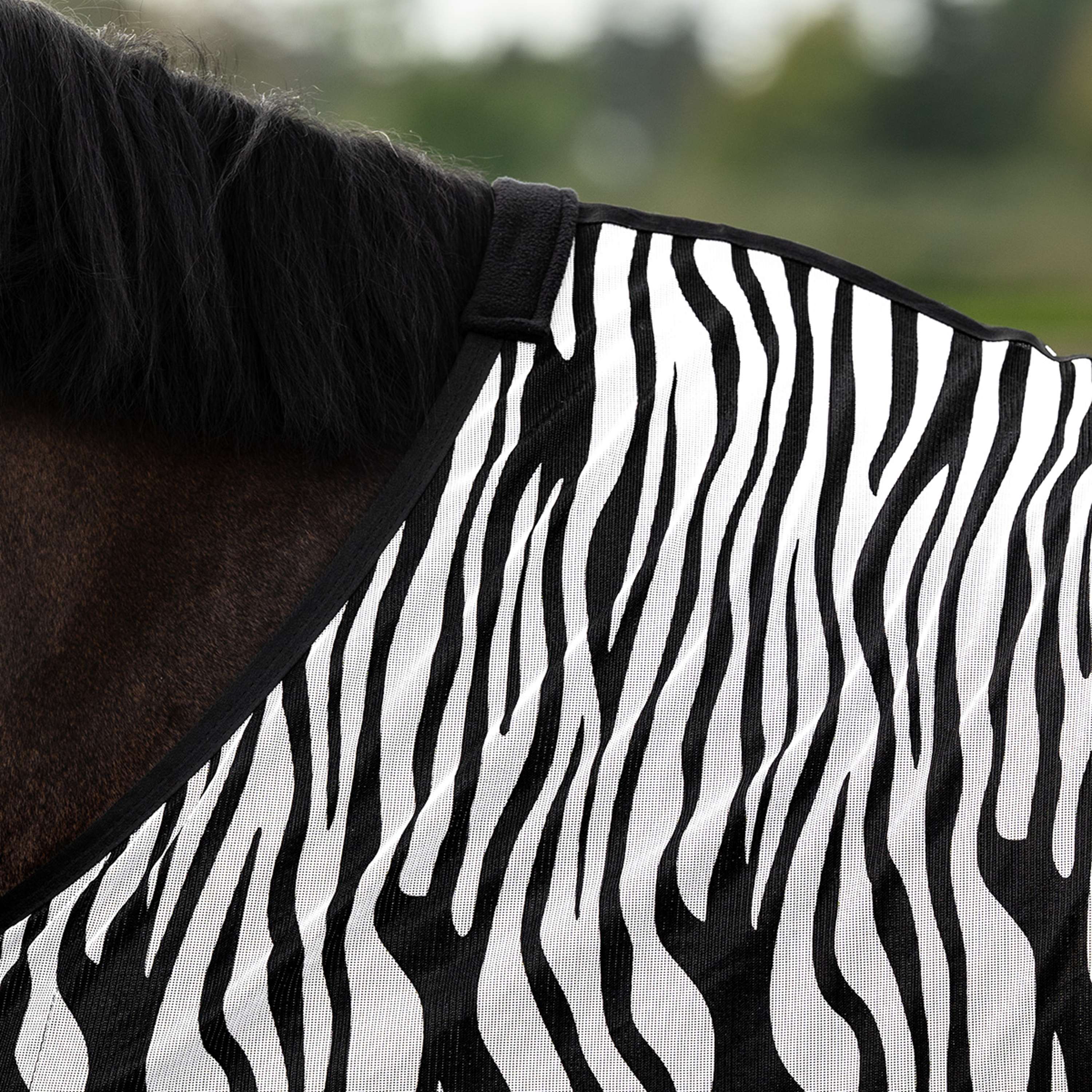 Velder Horsewear Essentials Couverture Anti-Mouches Zebra Noir/Blanc