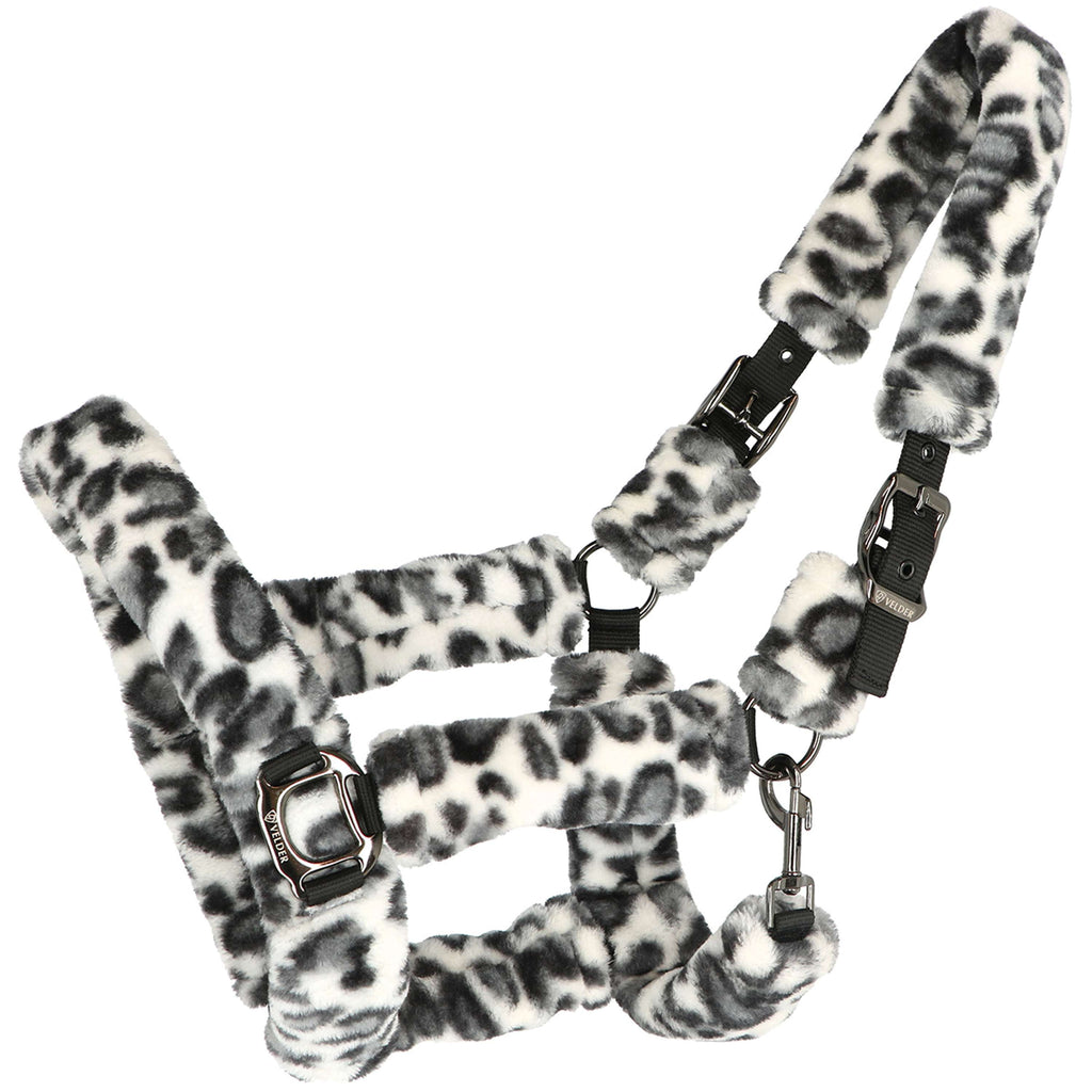 Velder Horsewear Premium Licol Comfort Fur Snow Leopard Gris
