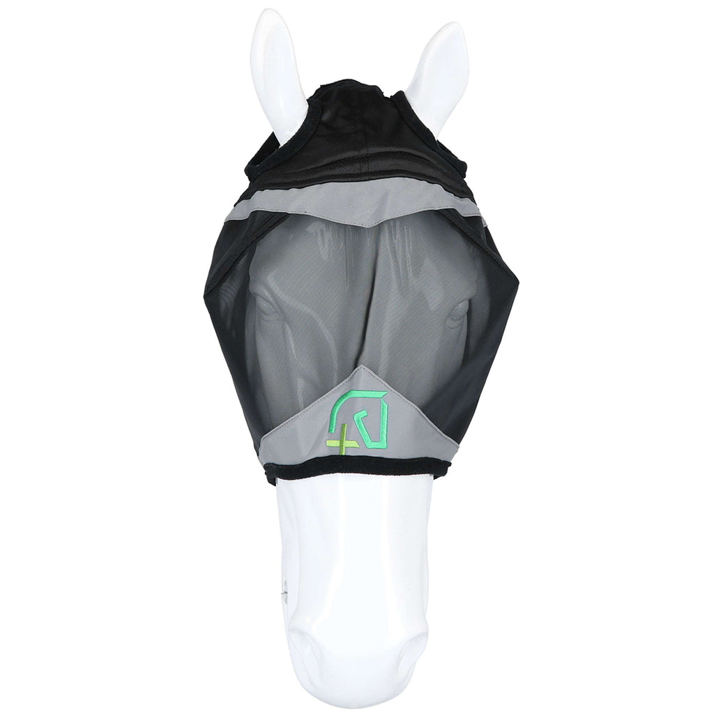 Agradi Horse Masque Anti-Mouches Fine Mesh avec Découpe D'oreille Noir