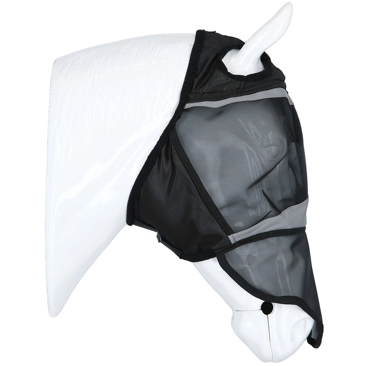 Agradi Horse Masque Anti-Mouches Fine Mesh avec Découpe D'oreille et le Nez Noir