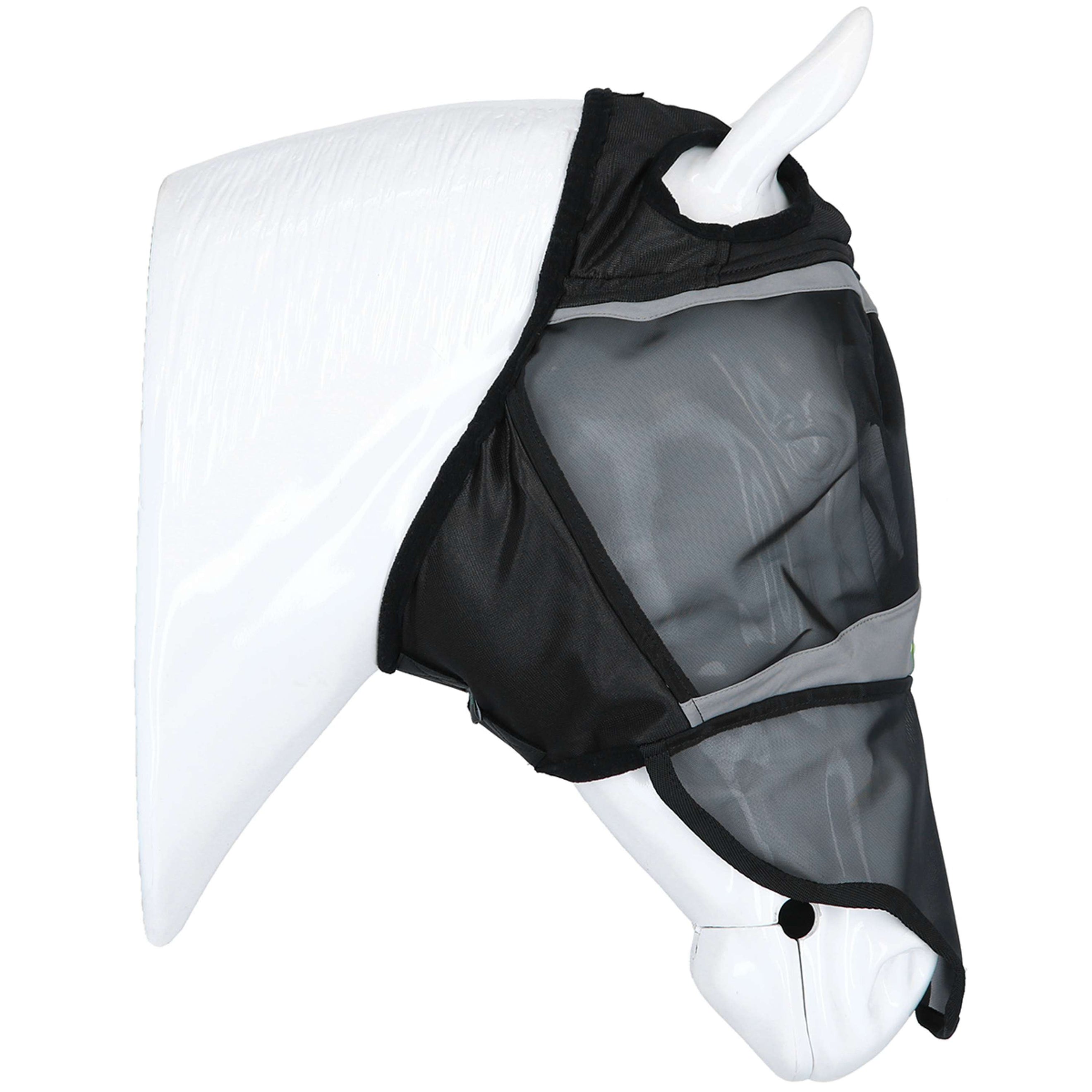 Agradi Horse Masque Anti-Mouches Fine Mesh avec Découpe D'oreille et le Nez Noir Agradi Horse Masque Anti-Mouches Fine Mesh avec Découpe D'oreille et le Nez Noir