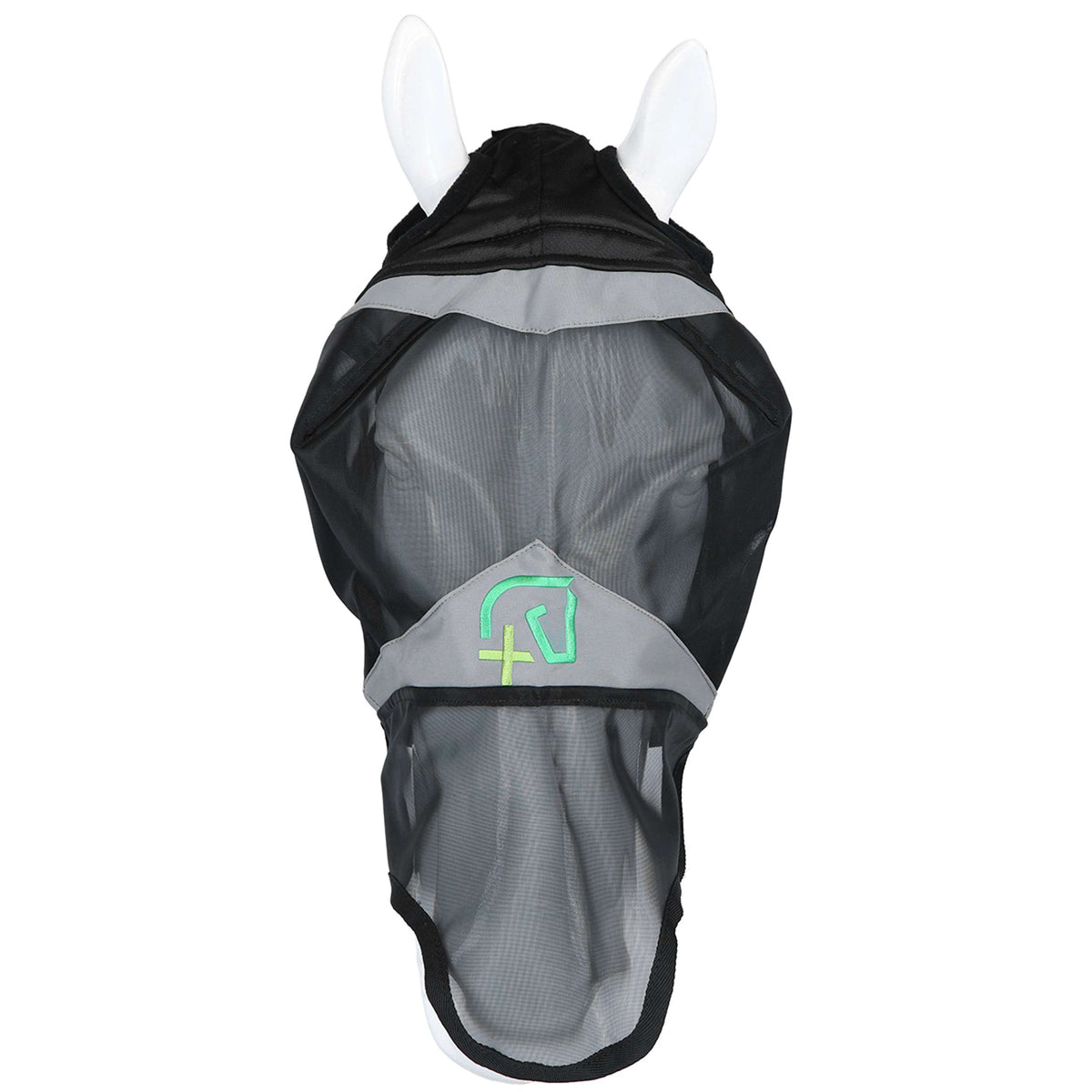 Agradi Horse Masque Anti-Mouches Fine Mesh avec Découpe D'oreille et le Nez Noir