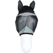 Agradi Horse Masque Anti-Mouches Fine Mesh avec Oreilles Noir