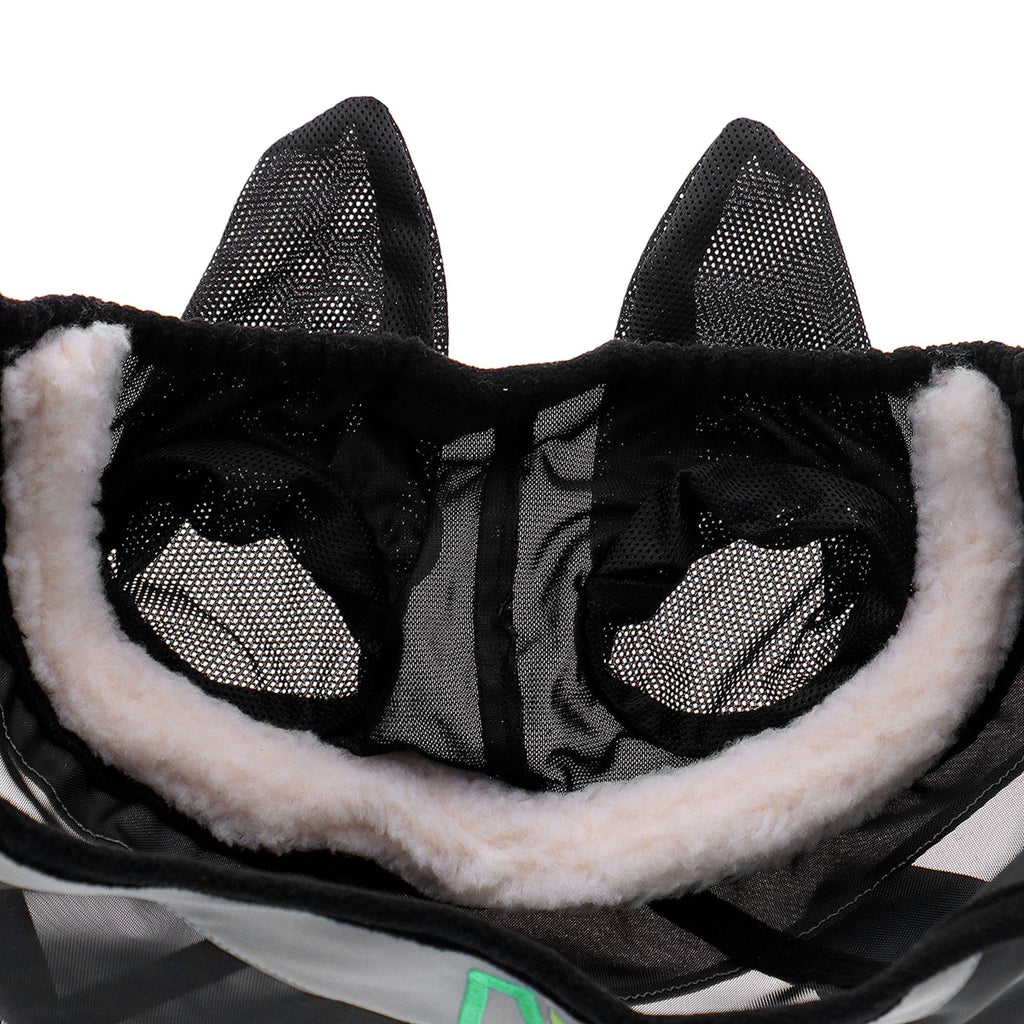 Agradi Horse Masque Anti-Mouches Fine Mesh avec Oreilles Noir