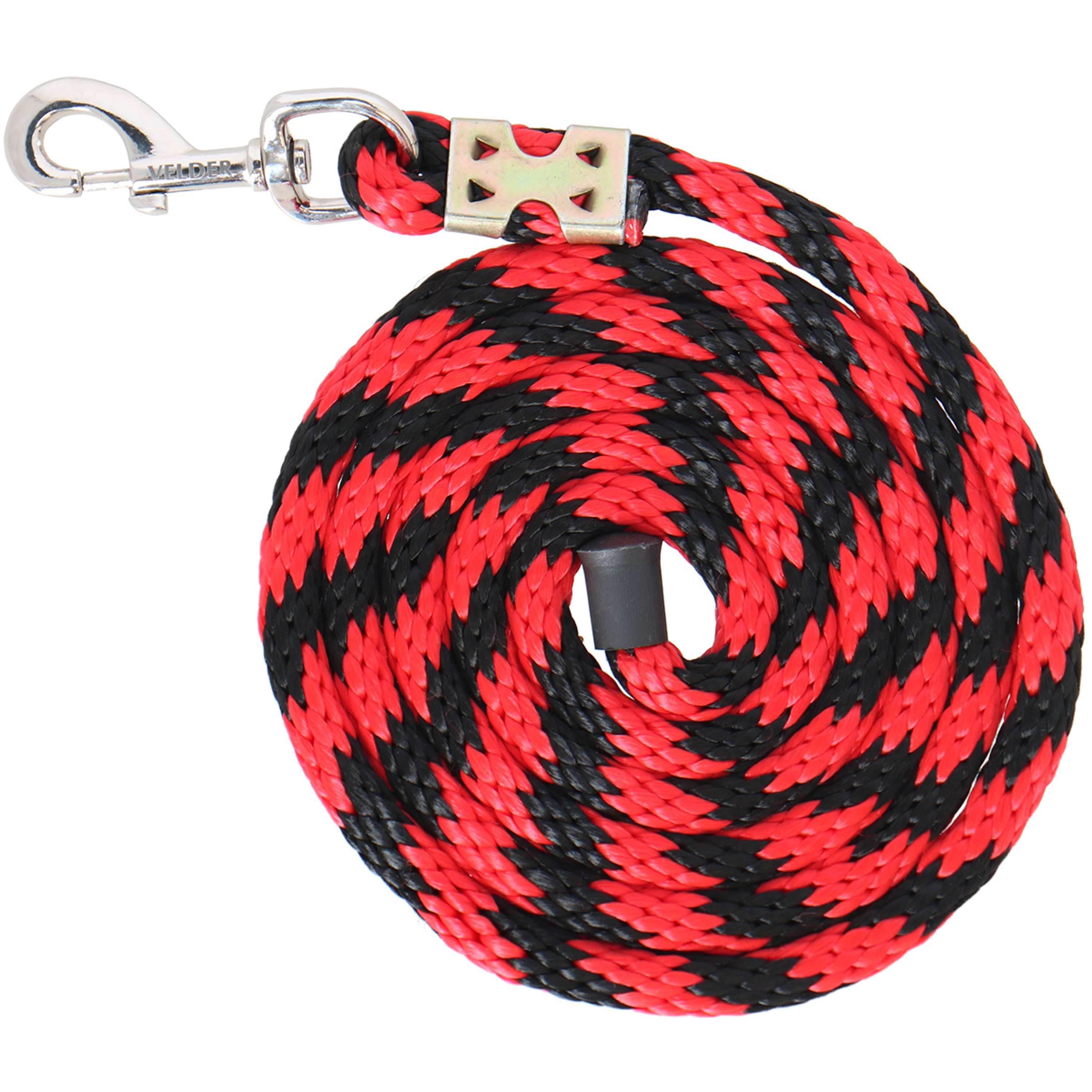 Velder Horsewear Corde pour Licol Colorful Stripe Rouge/Noir