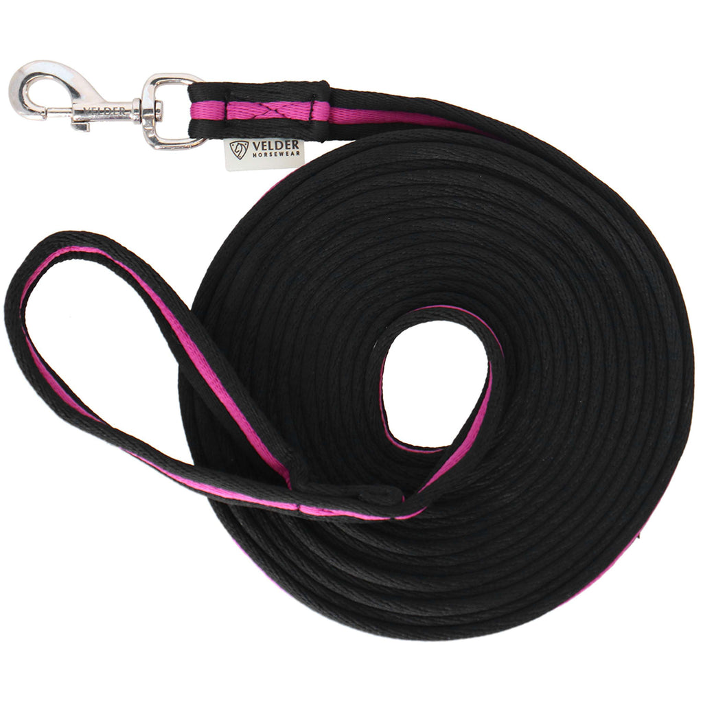 Velder Horsewear Longe Stripe Noir/Rose