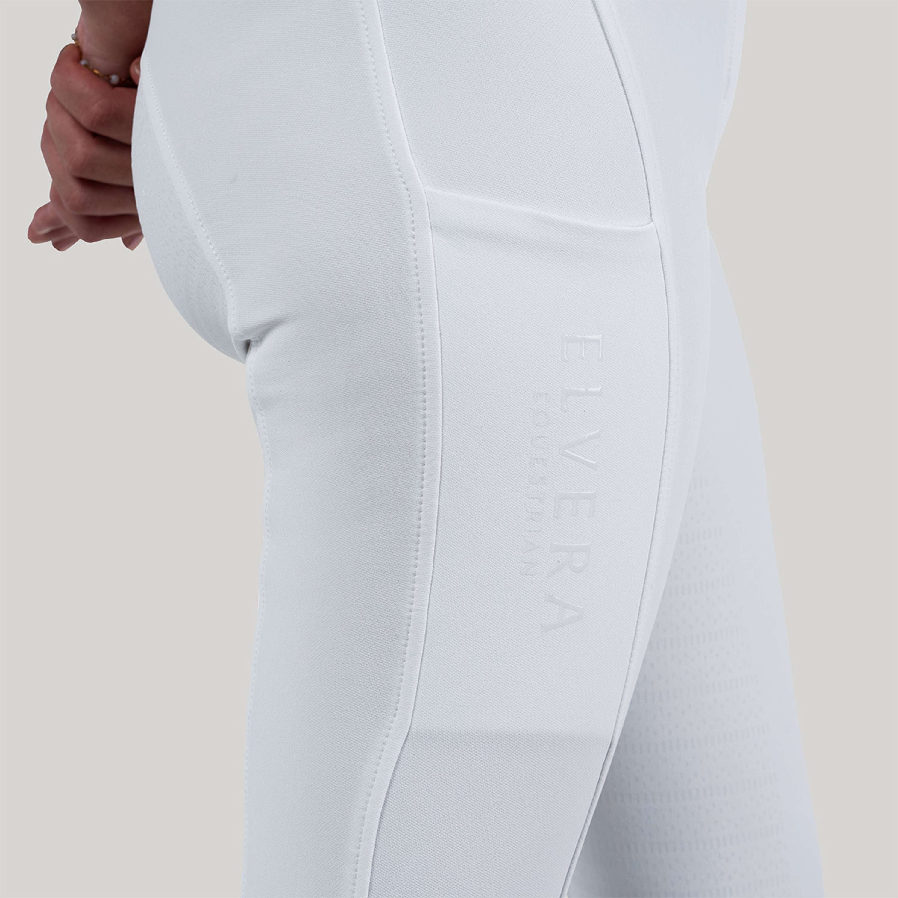 Elvera Equestrian Pantalon d'Équitation Performance Bling Blanc