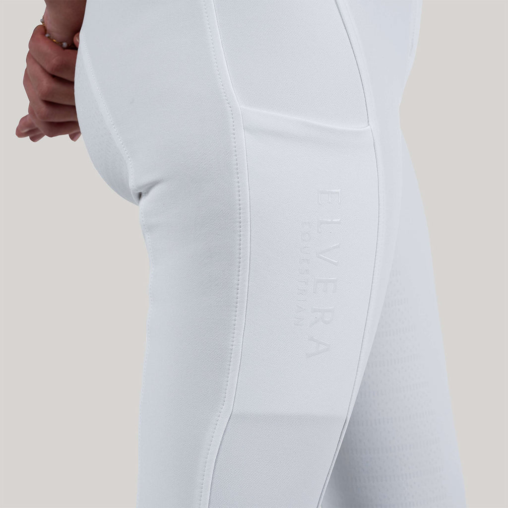 Elvera Equestrian Pantalon d'Équitation Performance Bling Blanc