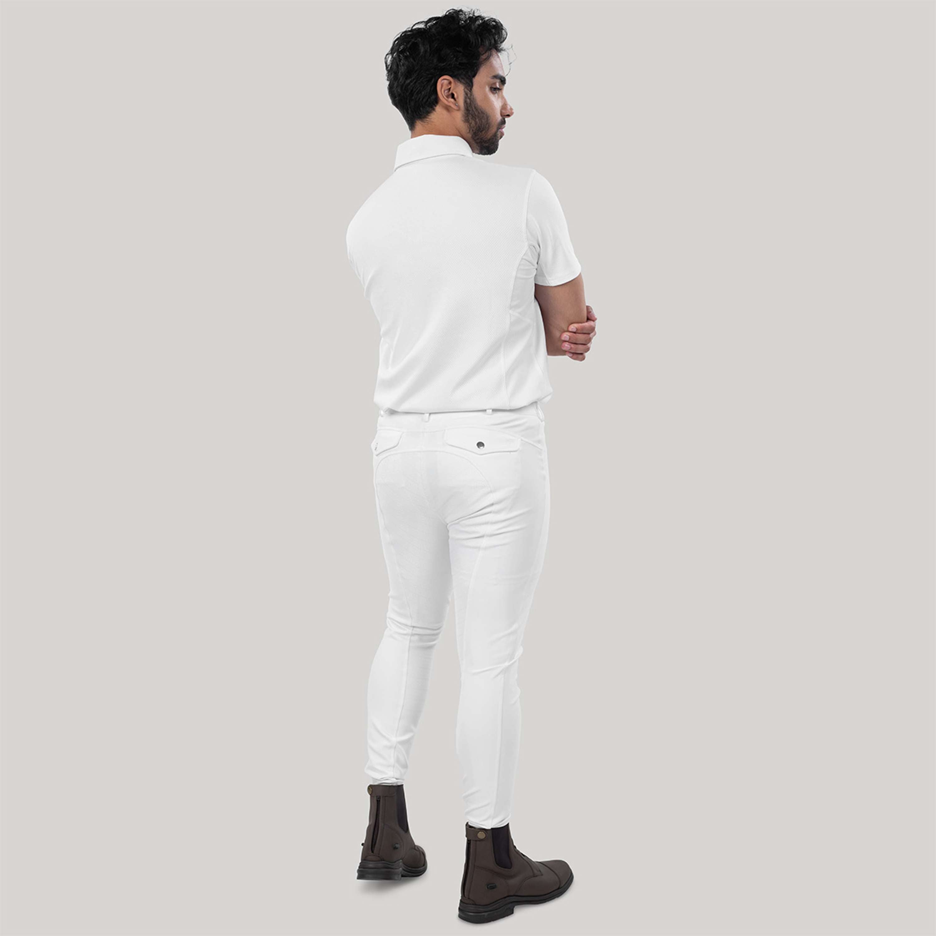 Elvera Equestrian Pantalon d'Équitation Sensitive Pro Hommes Blanc