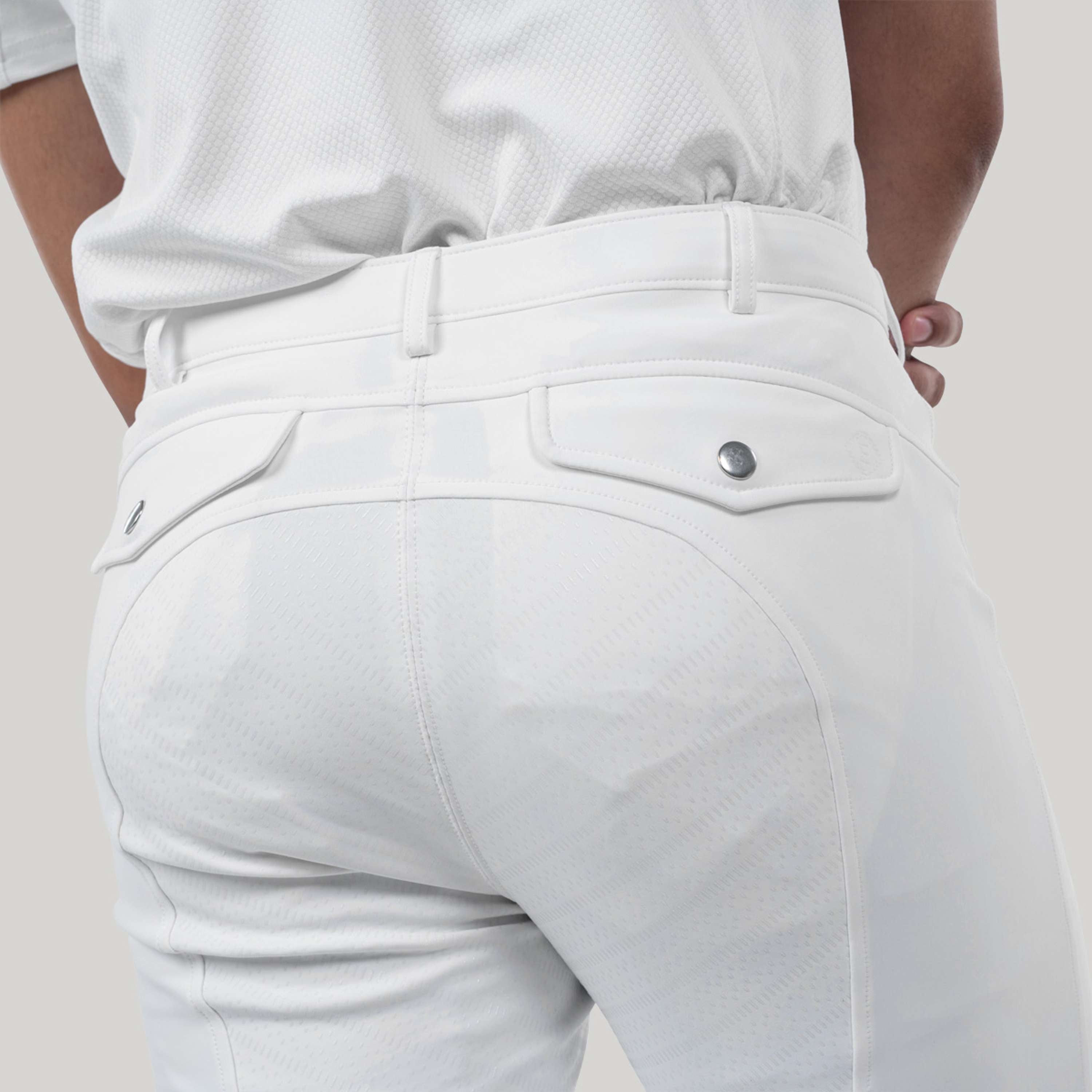 Elvera Equestrian Pantalon d'Équitation Sensitive Pro Hommes Blanc