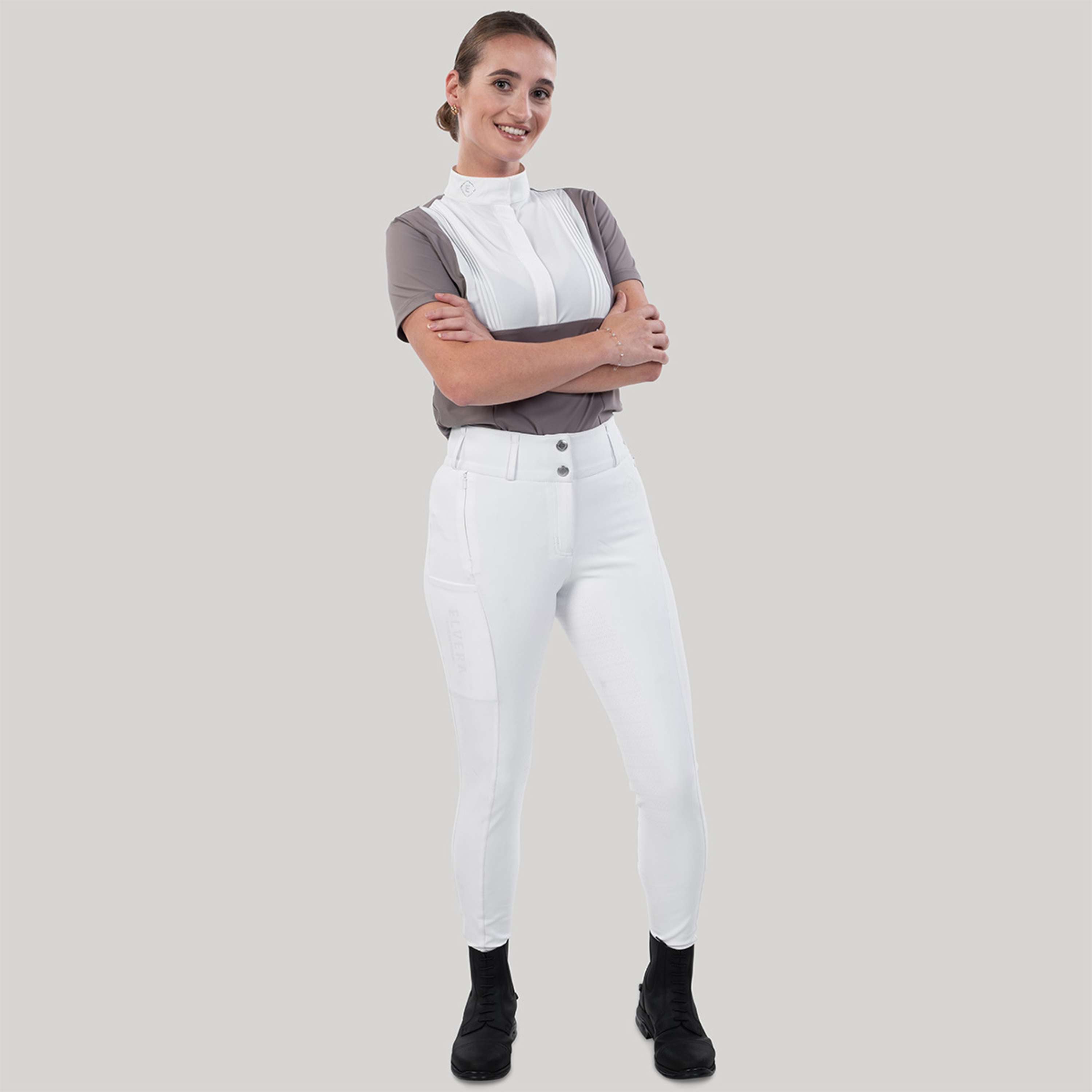 Elvera Equestrian Pantalon d'Équitation Sensitive Pro Blanc