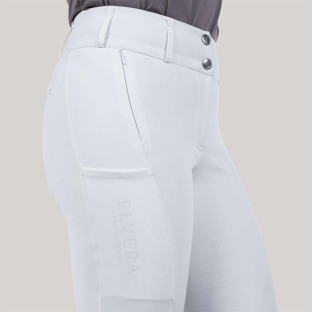 Elvera Equestrian Pantalon d'Équitation Sensitive Pro Blanc