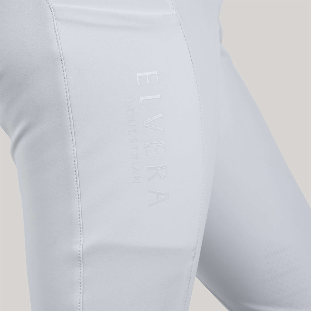 Elvera Equestrian Pantalon d'Équitation Sensitive Pro Half Seat Blanc