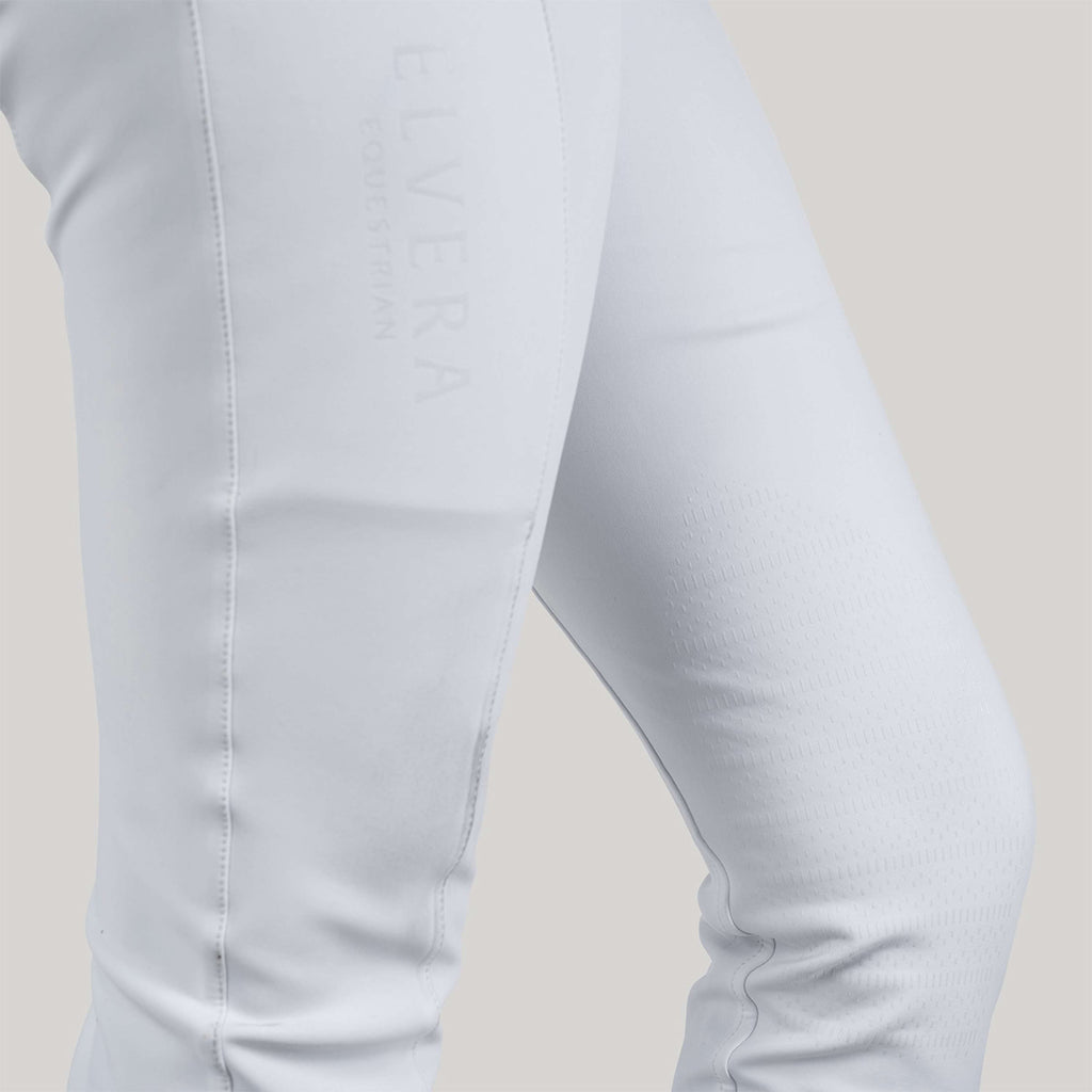 Elvera Equestrian Pantalon d'Équitation Sensitive Pro Half Seat Blanc