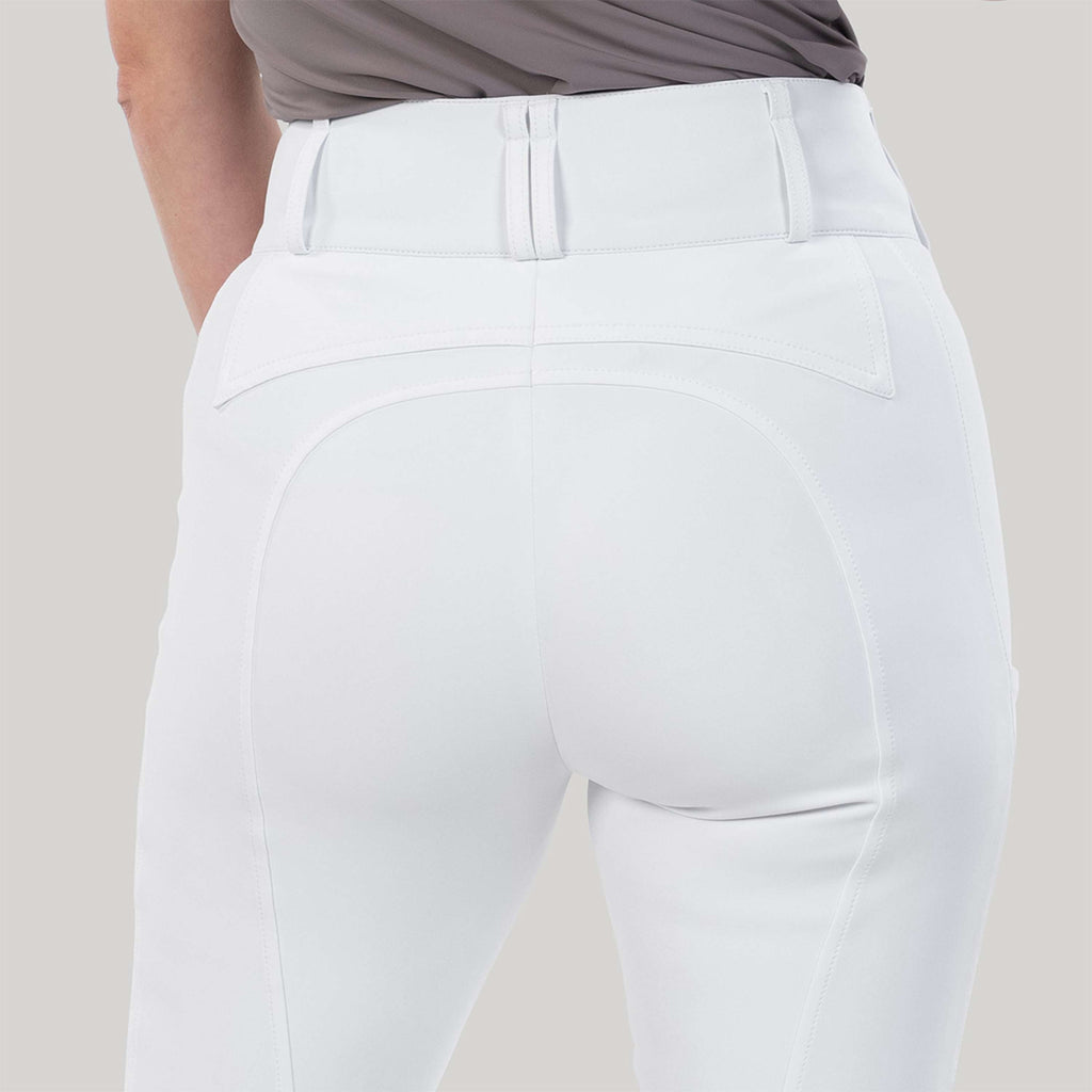 Elvera Equestrian Pantalon d'Équitation Sensitive Pro Half Seat Blanc